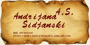Andrijana Šiđanski vizit kartica